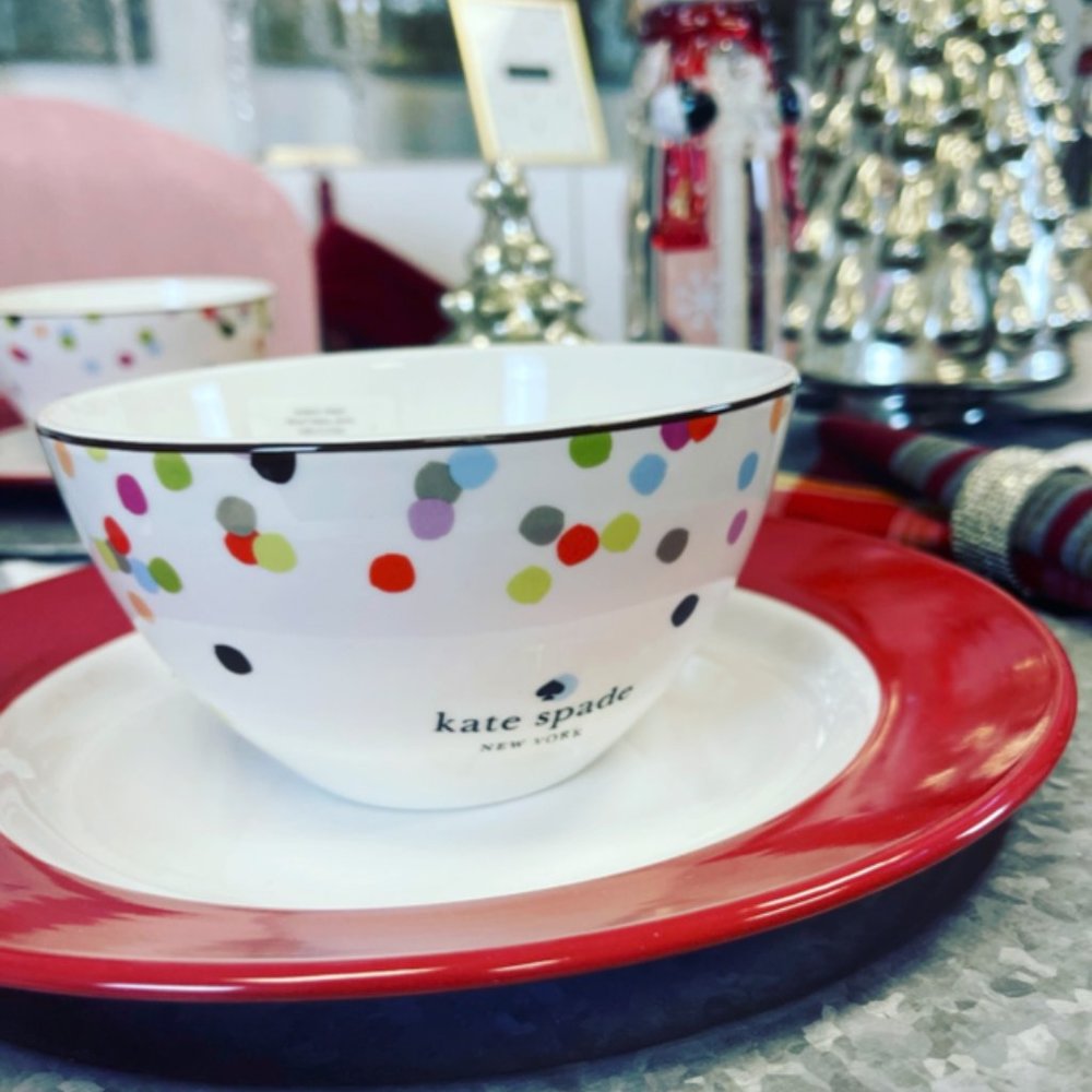 Kate Spade Cereal/ Soup Bowl Market Street by Lenox-Set of 4 Each